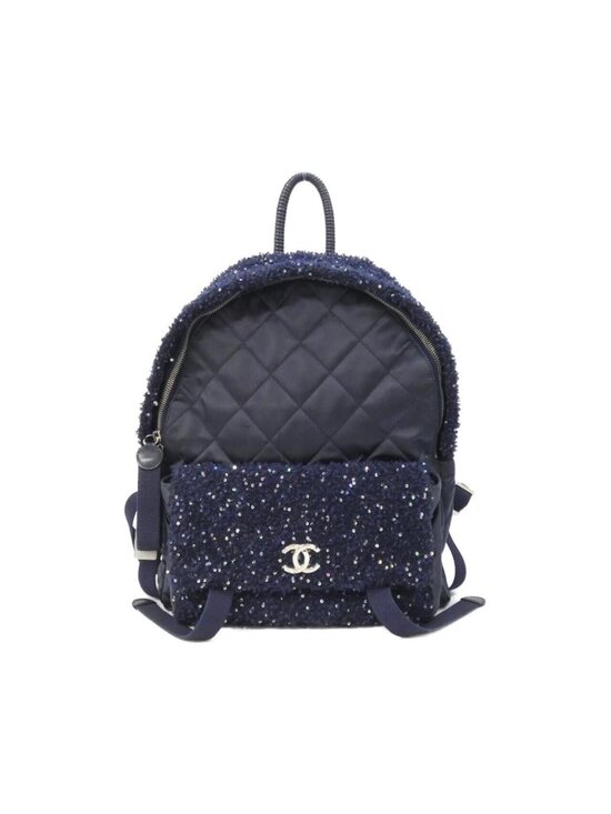 Chanel Backpack Navy main image 9